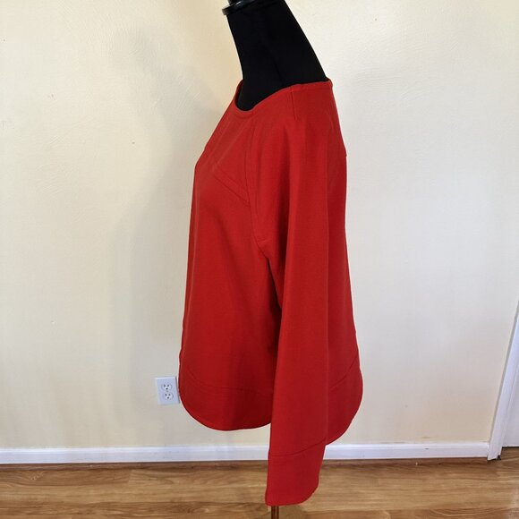 Womens Red Long Sleeve Top Shirt Blouse Large Banana Republic Boxy Career - Picture 7 of 8